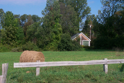 Rolled  Haystack on Farm